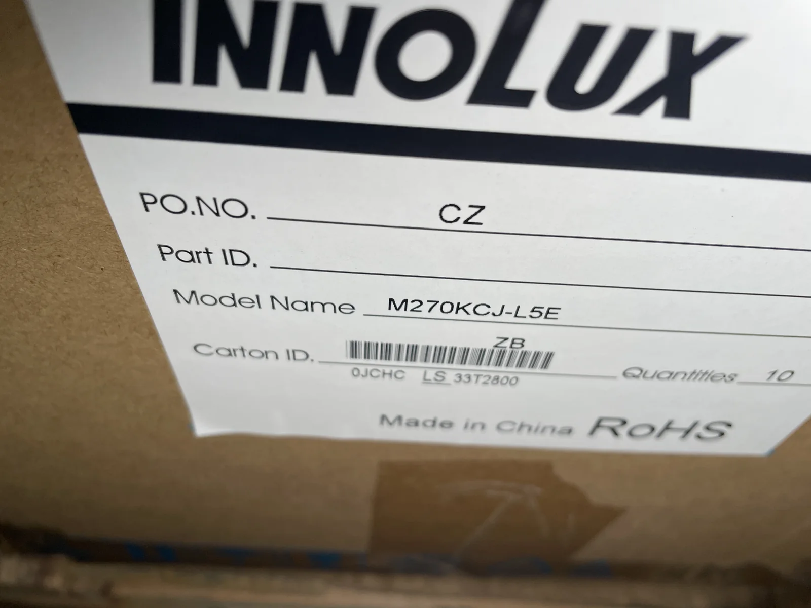 M270KCJ-L5E 液晶屏产品图片 3